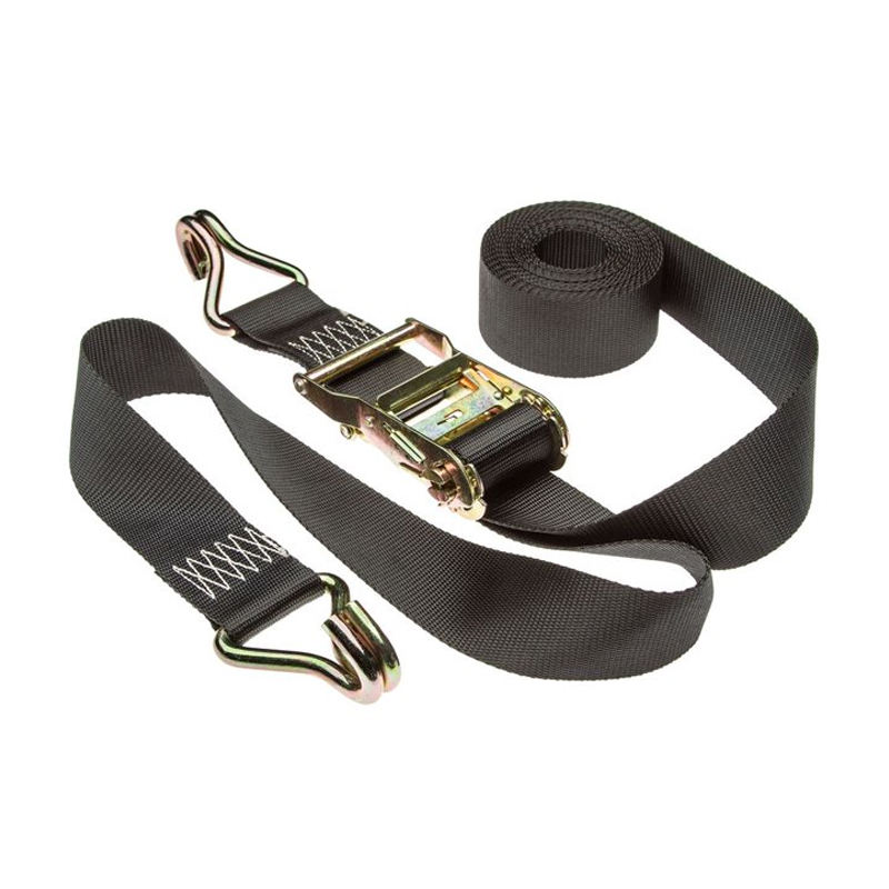 1.5 in x 8 ft ratchet strap ที่มี J hook 5,000 lb ความแข็งแรงแตกหัก